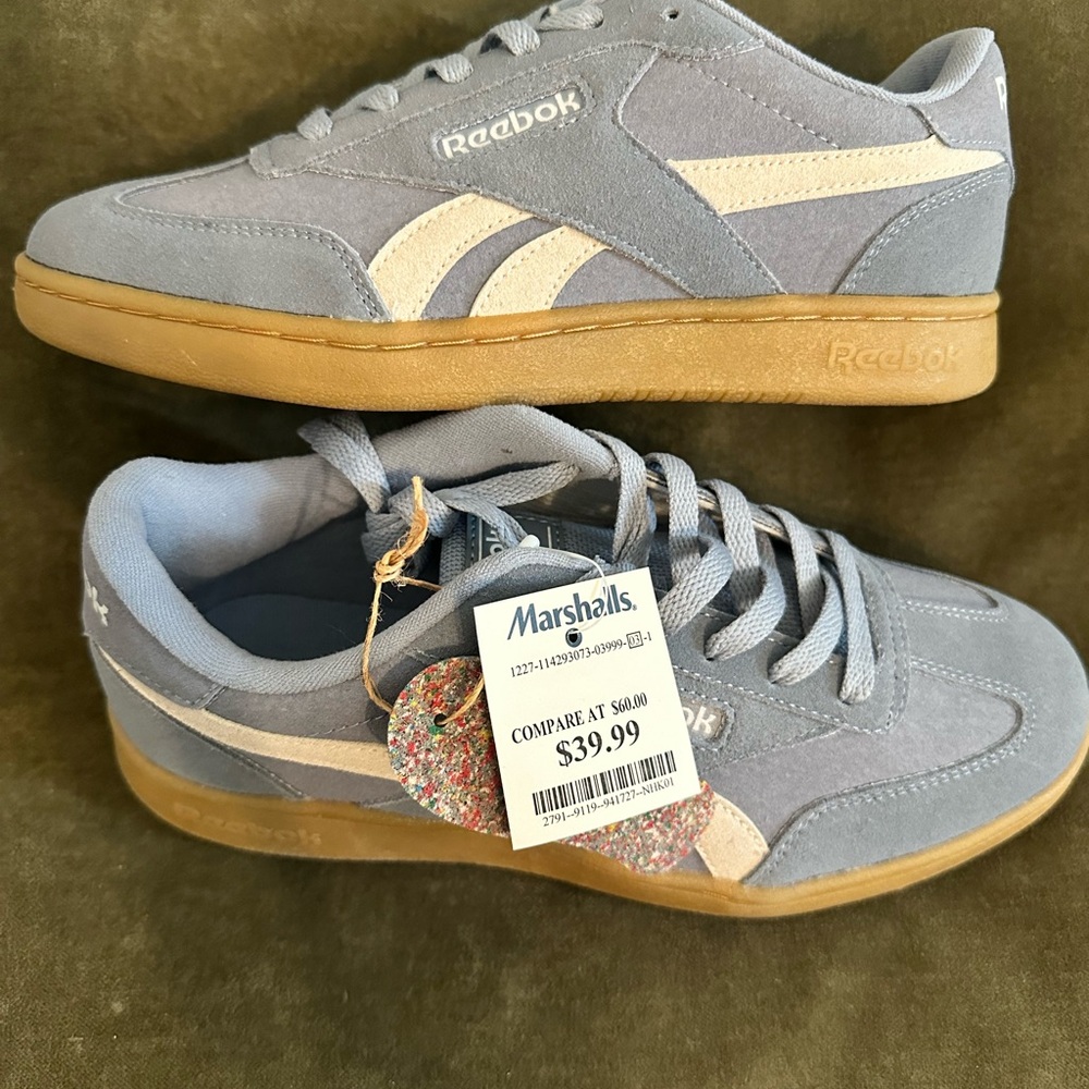 Reebok Blue and White Sneakers